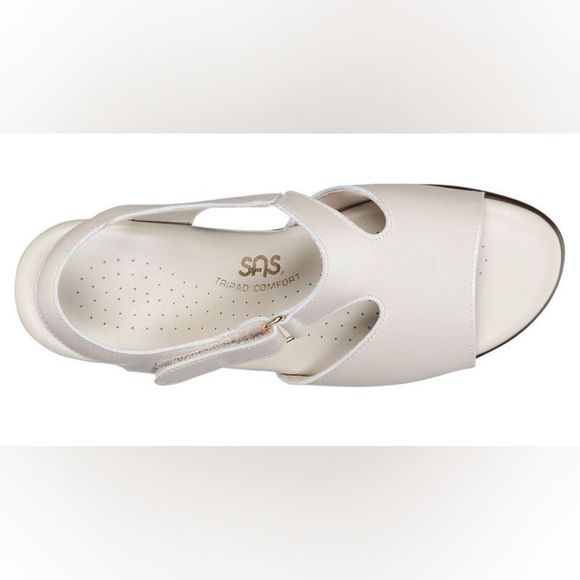 SAS Suntimer Comfort Cushioned Heeled Sandals White Size 6½‎ N Narrow - Picture 4 of 9